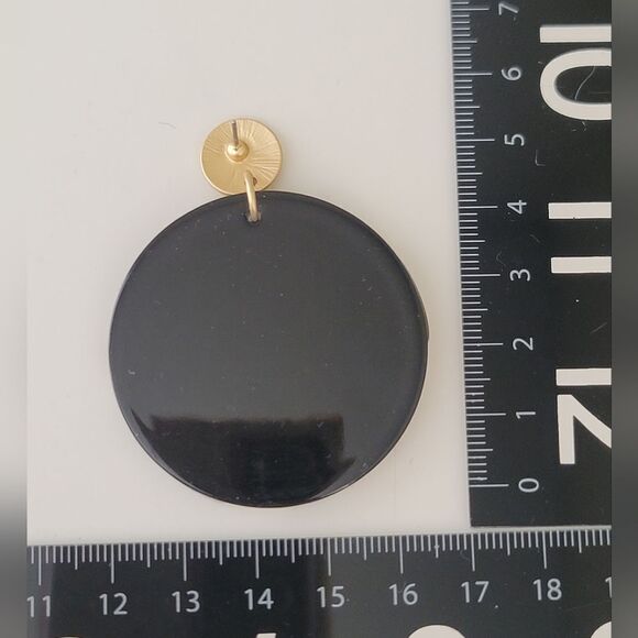 Geometric Earring Darbie Angell Circular Mosaic Earrings With Box #541 - Picture 10 of 10